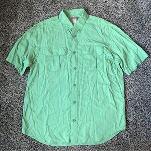 Duluth Trading Co. Men’s Short Sleeve Button Up Shirt Green Size Large
